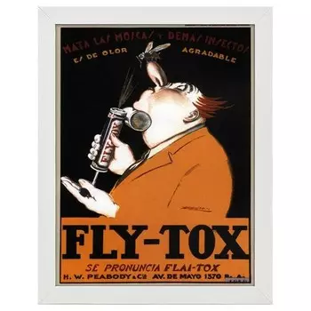 Рамка для фотографий LegendArte Poster Insetticida Fly Tox, белый