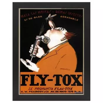 Рамка для фотографий LegendArte Poster Insetticida Fly Tox, черный