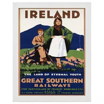 Рамка для фотографий LegendArte Poster Ireland, белый
