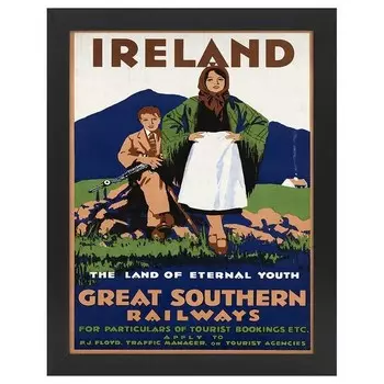 Рамка для фотографий LegendArte Poster Ireland, черный