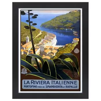 Рамка для фотографий LegendArte Poster La Riviera Italienne, черный