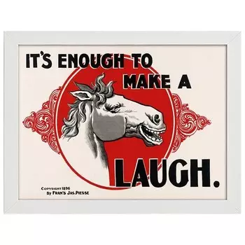 Рамка для фотографий LegendArte Poster Make a Horse Laugh, белый