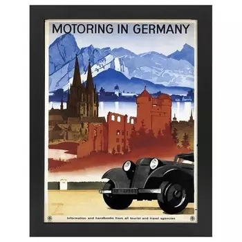 Рамка для фотографий LegendArte Poster Motoring in Germany, черный