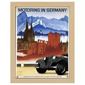 Рамка для фотографий LegendArte Poster Motoring in Germany цвет eiche