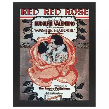 Рамка для фотографий LegendArte Poster Red Red Rose, черный