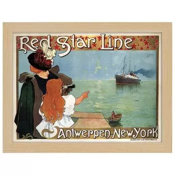 Рамка для фотографий LegendArte Poster Red Star Line цвет eiche