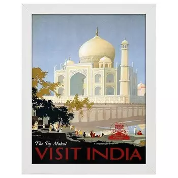 Рамка для фотографий LegendArte Poster Visit India, белый