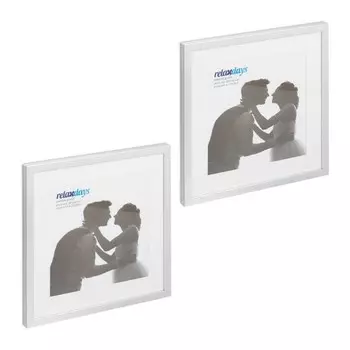 Рамка для фотографий Relaxdays 38,5x38,5 cm 2 шт, серебряный