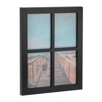 Рамка для фотографий Relaxdays 4 Bilder Collage цвет schwarz/durchscheinend