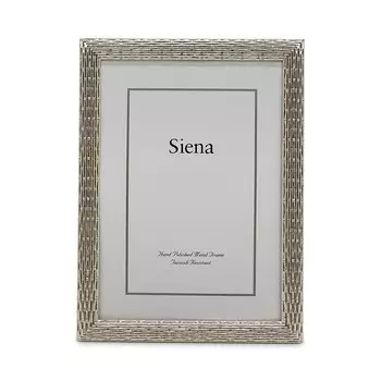 Рамка для фотографий Siena Silver Weave размером 5 x 7 дюймов, серебряный
