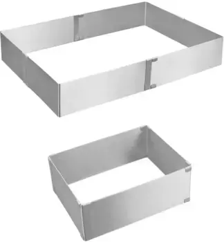 Рамка для выпечки Metaltex, (1 шт.), регулируемая 22х8,5х17 см, цвет Edelstahl