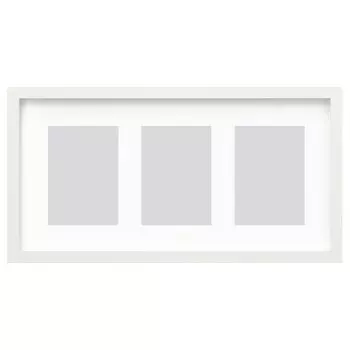 Рамка на 3 картины, белая, 55х28 см, RDALM IKEA