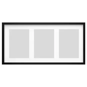 Рамка на 3 картины, черная, 81х40 см, RDALM IKEA
