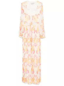 Raquel Diniz платье макси с цветочным принтом, белый