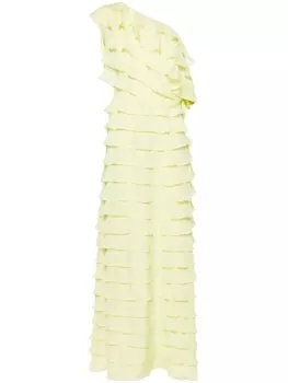 Raquel Diniz платье Venezia с оборками, зеленый