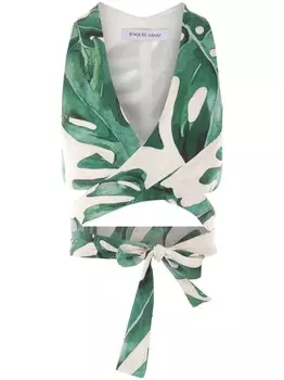 Raquel Diniz топ с запахом, нейтральный цвет