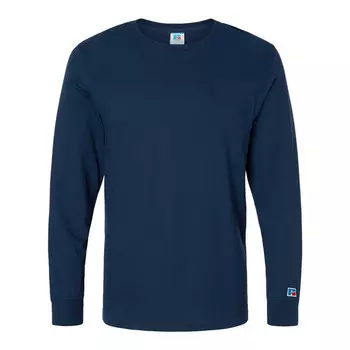 Расчесанная футболка с длинными рукавами Russell Athletic кольцевого прядения, цвет J. Navy
