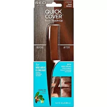 Расческа для подкрашивания седых волос Quick Cover, темно-коричневый, 0,28 унции, Kiss