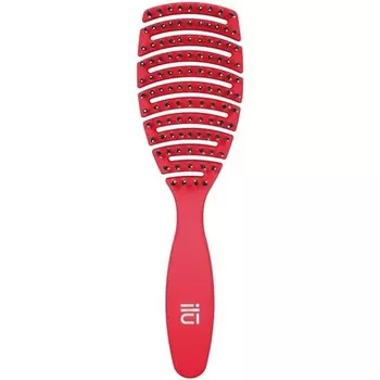 Расческа для распутывания влажных и сухих волос Ilu My Happy Color, красная, Tb Tools For Beauty