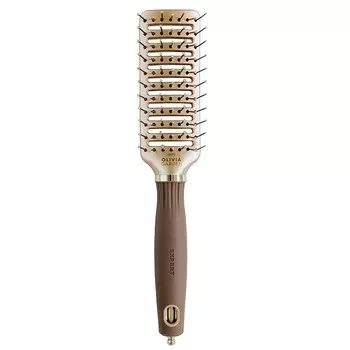 Расческа Expert Style Vent с нейлоновой щетиной цвета Gold&Brown Olivia Garden