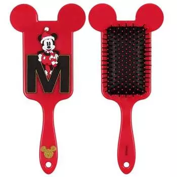 Расческа Микки Маус Темно-розовая, плоская, большая, пластиковая, праздничная, sarcia.eu
