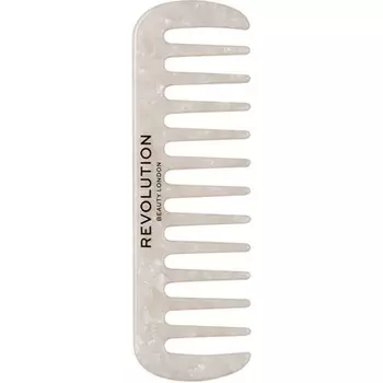Расческа с широкими зубьями Natural Curl, белая Revolution Beauty