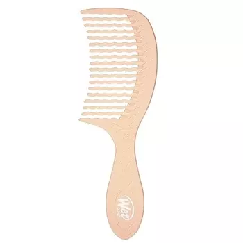 Расческа Wetbrush Go Green Treatment с широким зубом и волнистым дизайном с кокосовым маслом на растительной основе, Wet Brush