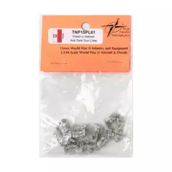Расчет противотанкового орудия в касках, World War II - Polish (15mm) (True North Miniatures)