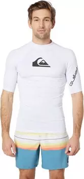Рашгард All Time с короткими рукавами Quiksilver, белый