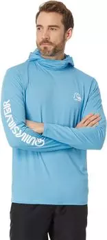Рашгард Heritage с капюшоном и длинными рукавами Quiksilver, цвет Midnight Navy Heather