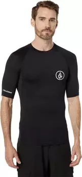 Рашгард Lido Solid Regular Fit с короткими рукавами Volcom, черный