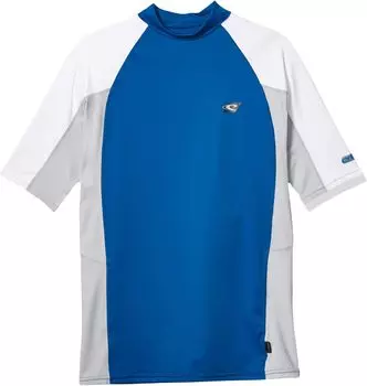 Рашгард премиум-класса с короткими рукавами O'Neill, цвет Ultra Blue/Cool Grey/White