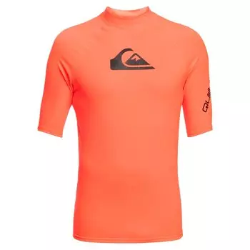 Рашгард Quiksilver All Time Youth Short Sleeve, оранжевый
