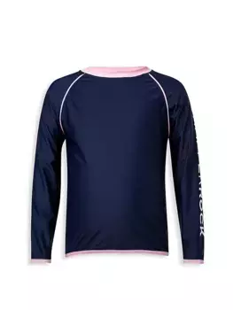 Рашгард с длинными рукавами для маленьких девочек и девочек Snapper Rock, темно-розовый