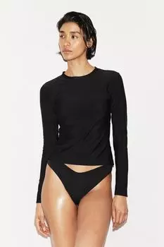 Рашгард с длинными рукавами H&M, черный