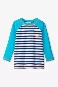 Рашгард с длинными рукавами и полосками акулы Hatley, белый