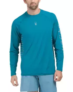 Рашгард с длинными рукавами Upf 50 Heather Spyder, цвет Blue Swell