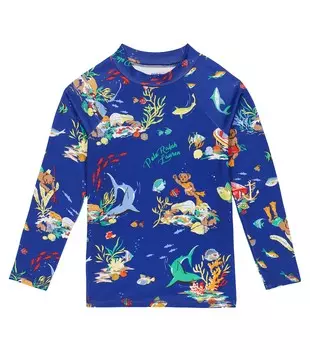 Рашгард с принтом Polo Ralph Lauren Kids, синий