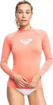 Рашгард Whole Hearted с длинным рукавом UPF 50 Roxy, цвет Fusion Coral