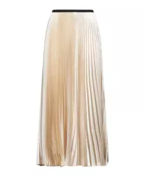 Расклешенная бежевая юбка с эластичным поясом Blanca Vita, белый