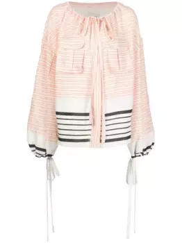 Расклешенная блузка Aida в полоску Bambah, нейтральный