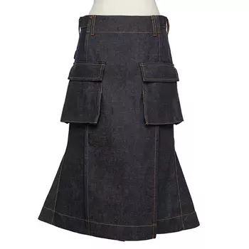 Расклешенная джинсовая юбка с карманами Sacai, индиго