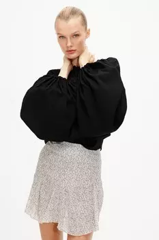 Расклешенная мини юбка H&M, бежевый