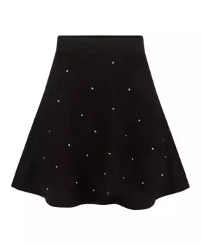 Расклешенная мини юбка из мохера Nina Ricci, черный