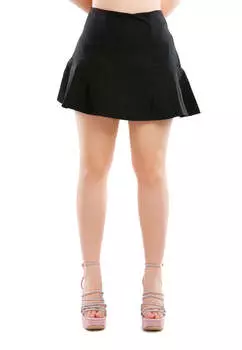 Расклешенная мини-юбка со вставками London Rag, черный