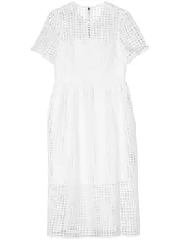 Расклешенная платье миди DKNY, белый