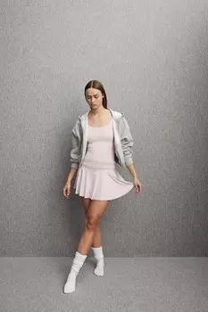 Расклешенная теннисная юбка из материала Drymove H&M, розовый