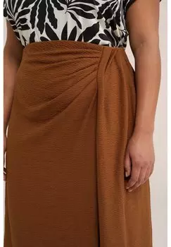 Расклешенная юбка Curve WE Fashion, светло-коричневый
