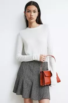 Расклешенная юбка H&M, серый