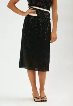 Расклешенная юбка INFLUENCER, черный